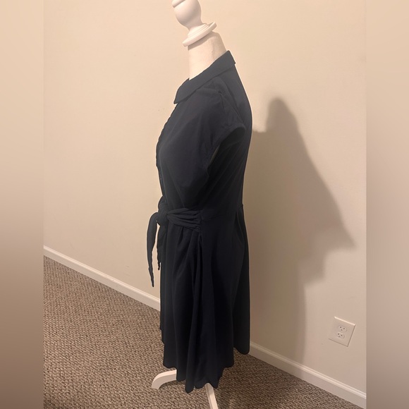 BODEN Althea Navy Blue Jersey Shirt Dress Size 14 - Picture 2 of 6